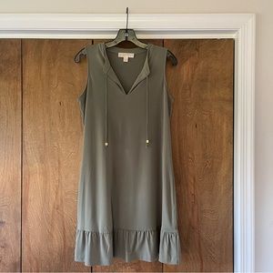 MICHAEL Michael Kors Olive Green Sleeveless Mini Dress